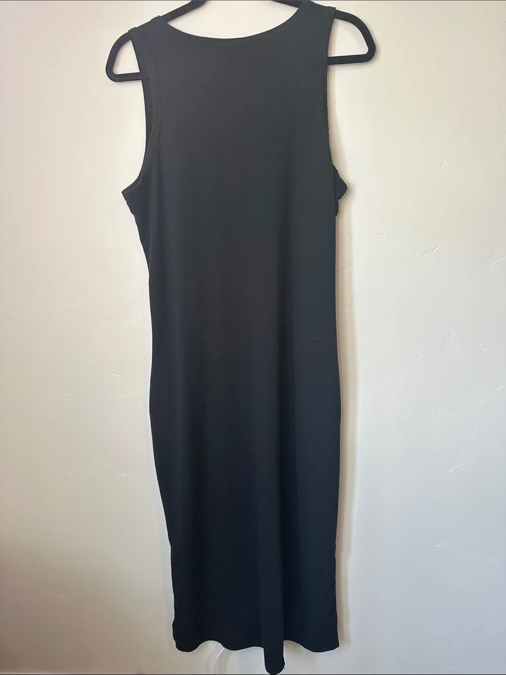 Toad&Co Sleeveless Black Henley Knit Maxi Dress L